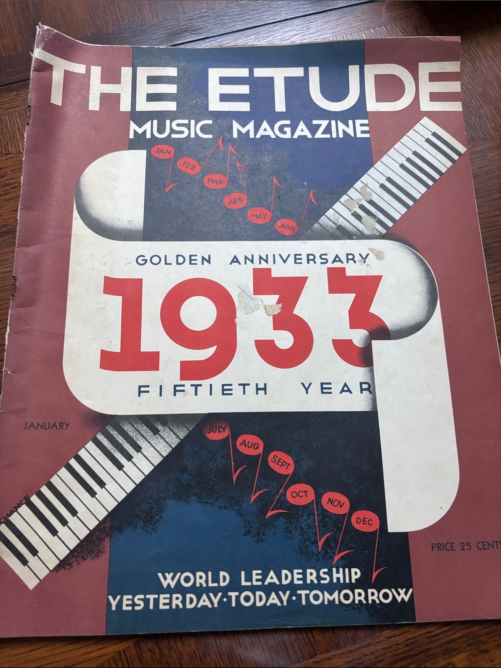 1933 "Golden Anniversary" issue of The Etude Music Magazine celebrating